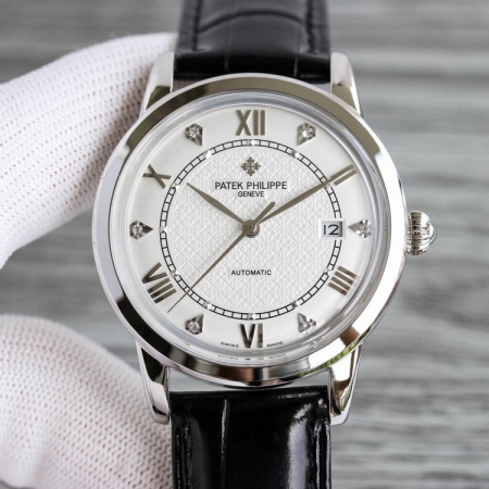 百达翡丽（Patek Philippe）升级版男士超薄全自动机械腕表 原装进口9...